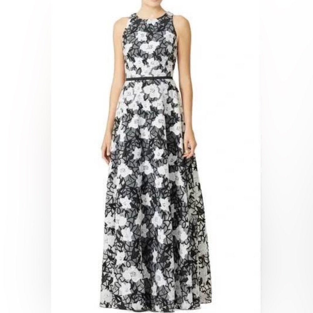 ERIN by Erin Fetherston Black and White Floral Maxi Dress